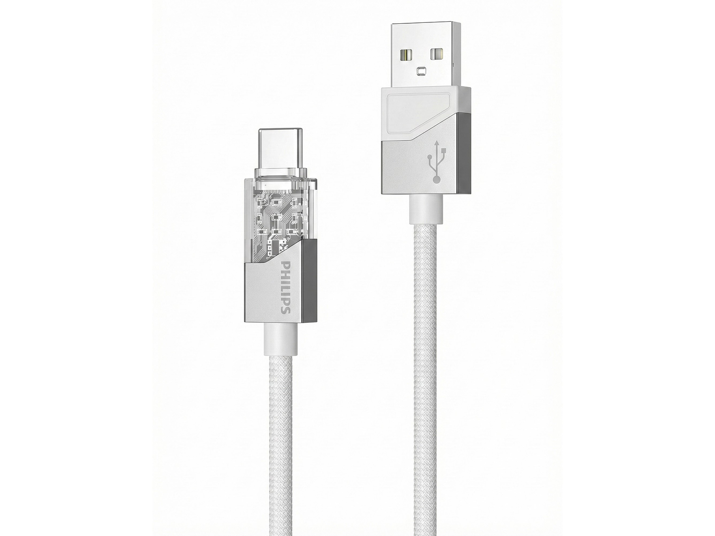 Cable USB-A a USB-C Philips DLC5031AW 1 mt Gris 1