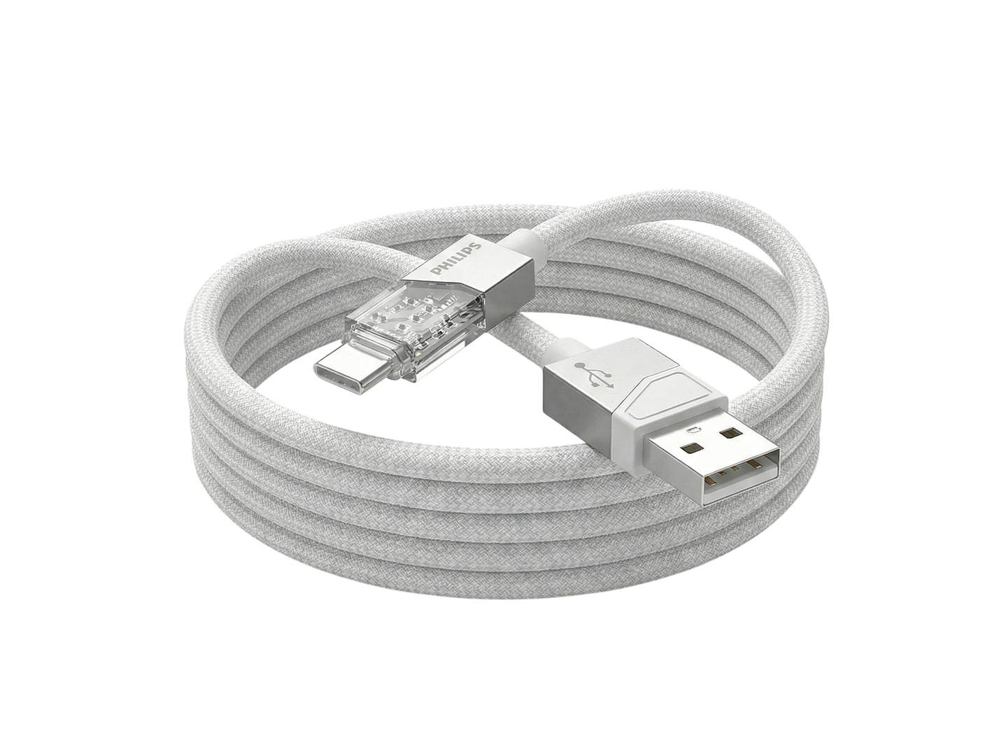 Cable USB-A a USB-C Philips DLC5031AW 1 mt Gris 2