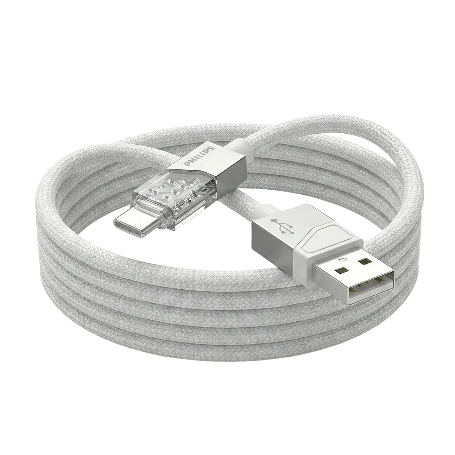 Cable USB-A a USB-C Philips DLC5031AW 1 mt Gris 2