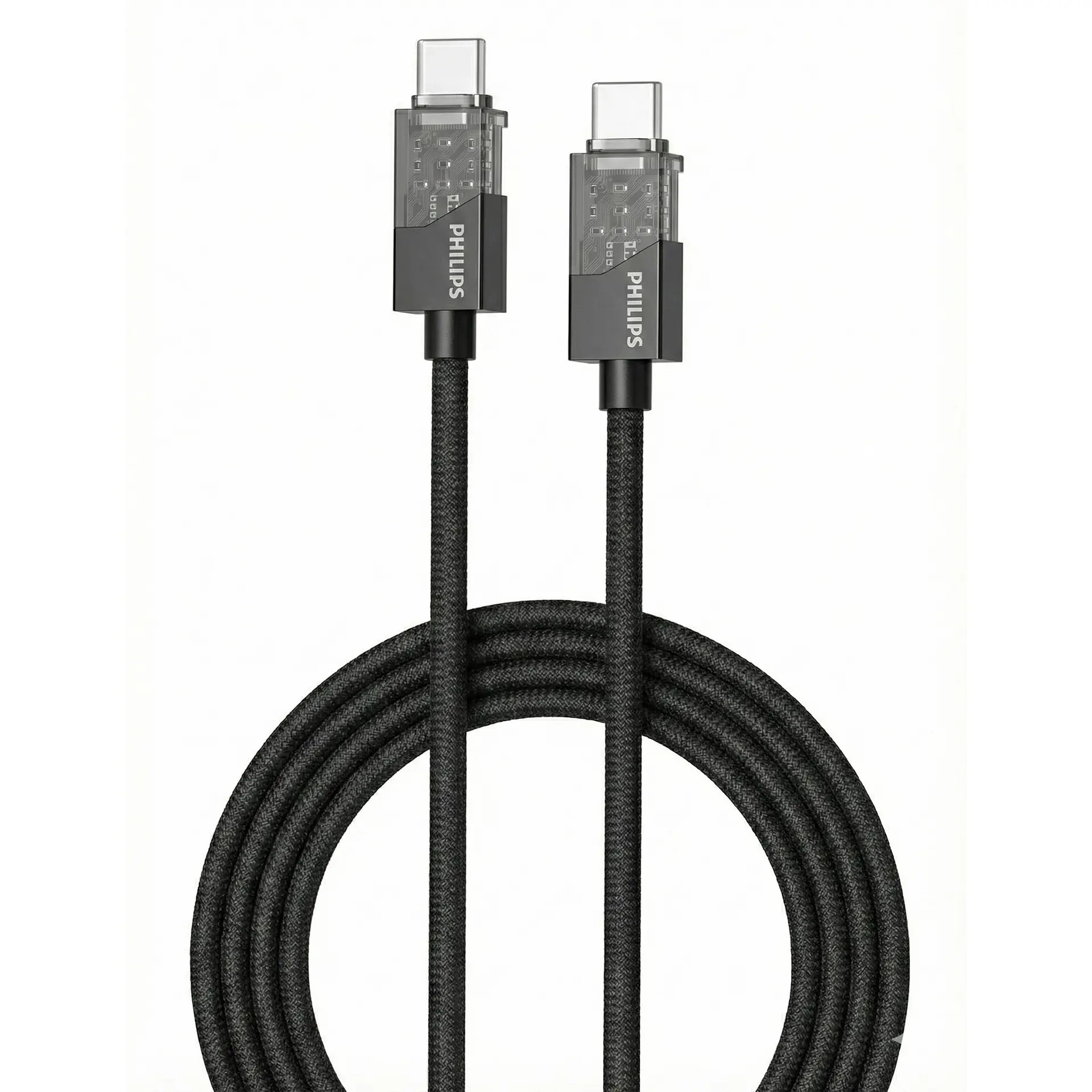 Cable USB-C a USB-C Philips 60w DLC5031CB 1 mt Negro 2