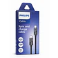 Cable USB-C a USB-C Philips 60w DLC5031CB 1 mt Negro - Miniatura 3