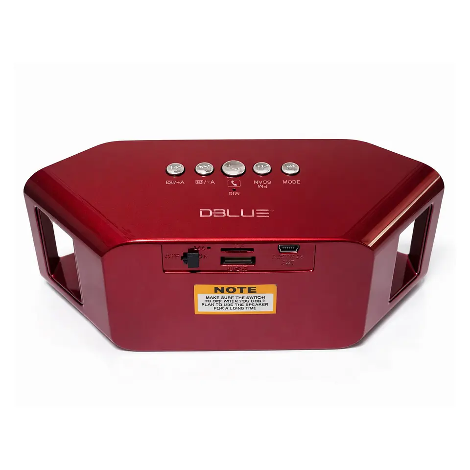Parlante inalámbrico Portatil BT Rojo DBLUE DBS110 2