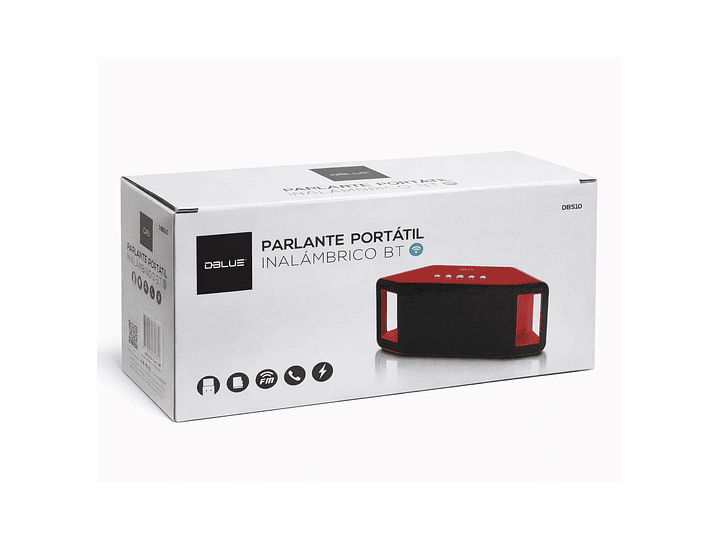 Parlante inalámbrico Portatil BT Rojo DBLUE DBS110 5