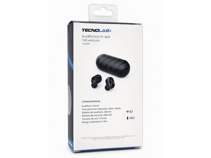 Audífonos Inalámbricos BT Tecnolab TL563BK 4