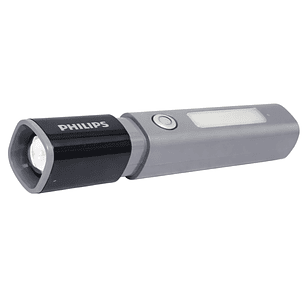 Linterna LED Philips 10W Recargable Zoom 150m 4 Modos