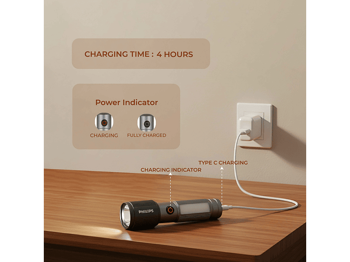 Linterna LED Recargable 330lm 7W SFL2153/56 Philips 4
