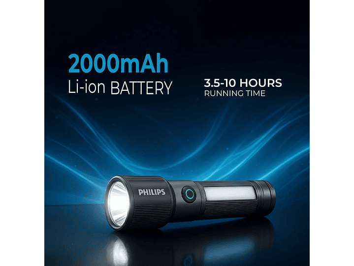 Linterna LED Recargable 330lm 7W SFL2153/56 Philips 5