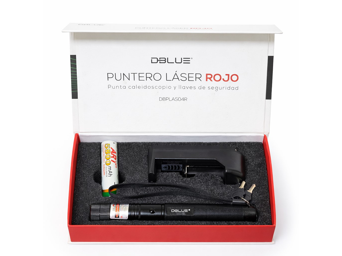 Kit Puntero Laser Rojo 1000mw con Batería y Cargador 5