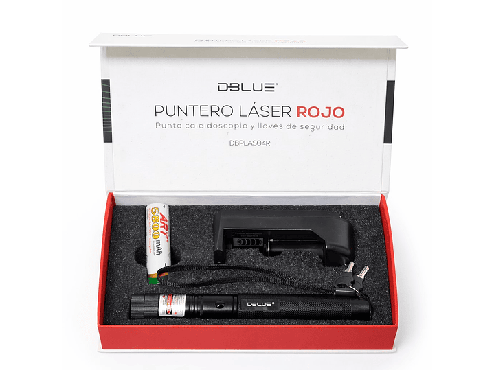 Kit Puntero Laser Rojo 1000mw con Batería y Cargador 5