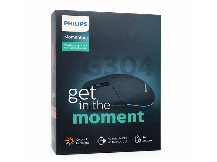 Mouse Alámbrico Philips Momentum G304 SPK9304 5