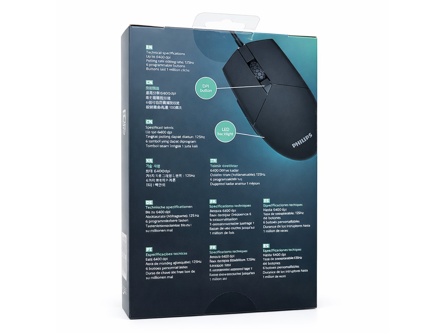 Mouse Alámbrico Philips Momentum G304 SPK9304 6