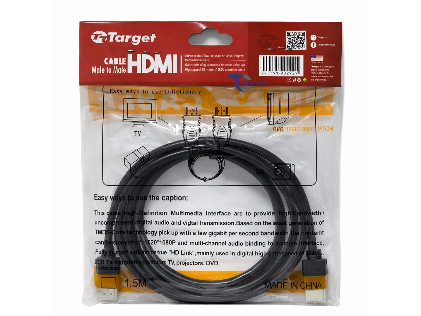 Cable HDMI Target 5 mts Full HD 1.4 2