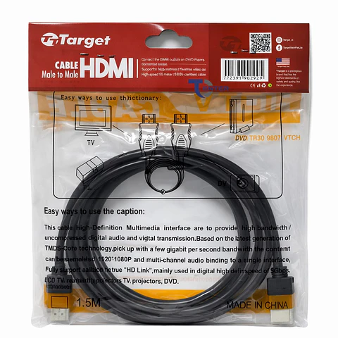 Cable HDMI Target 5 mts Full HD 1.4