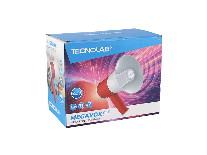 Megáfono Portátil Tecnolab TL846 Recargable BT 35w 300m 8