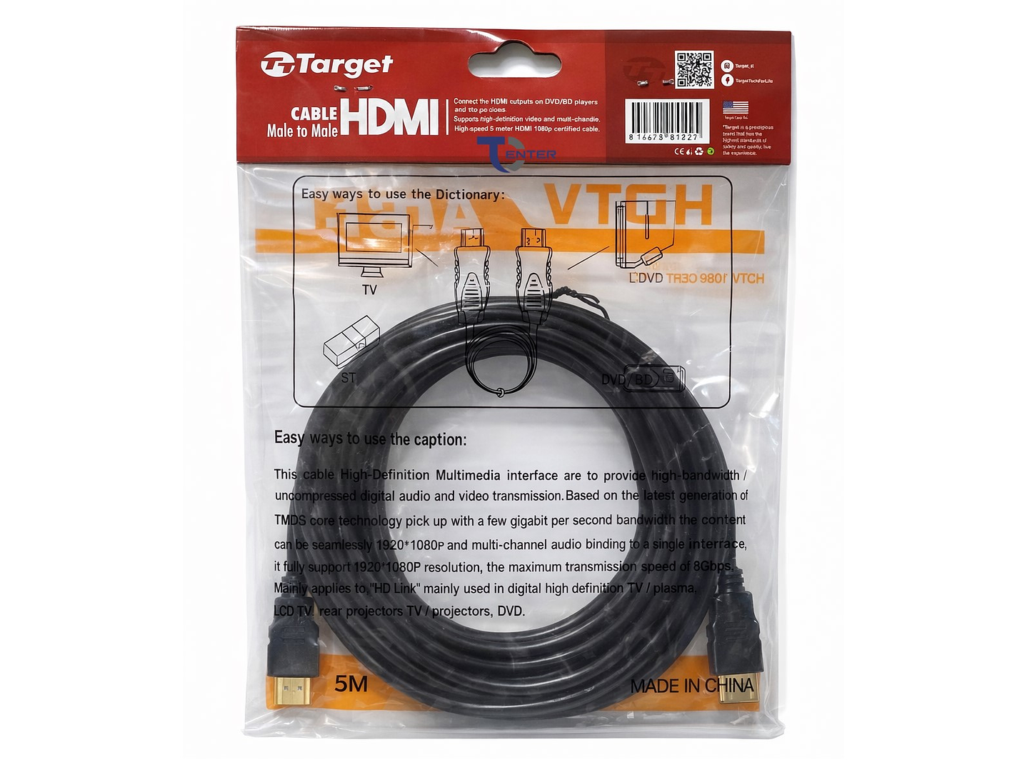 Cable HDMI Target 3 mts Full HD 1.4 2