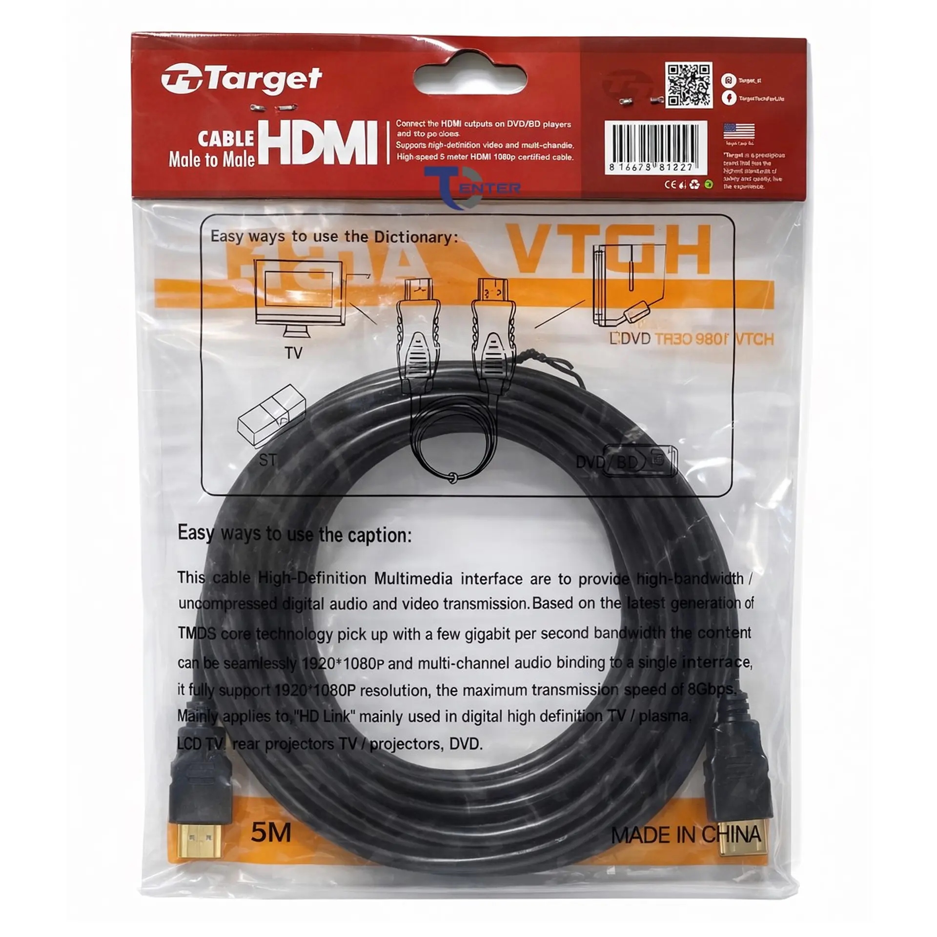 Cable HDMI Target 3 mts Full HD 1.4 2
