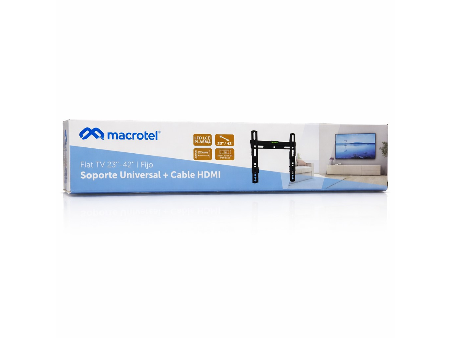 Soporte TV Fijo Macrotel 23 a 42 + Cable HDMI 3
