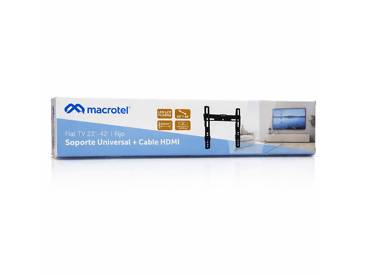 Soporte TV Fijo Macrotel 23 a 42 + Cable HDMI 3