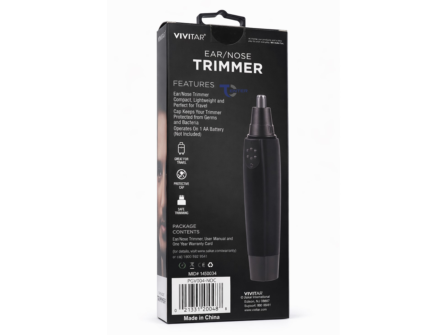 Depiladora Cortadora De Pelos Vellos Nariz Orejas Vivitar PGV004 3