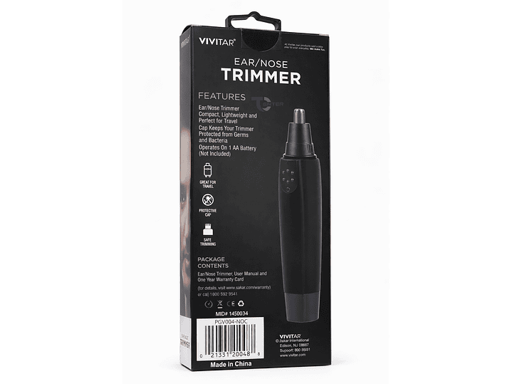 Depiladora Cortadora De Pelos Vellos Nariz Orejas Vivitar PGV004 3