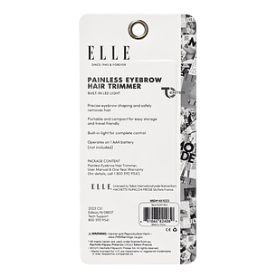 Perfilador de Cejas y Vellos ELLE EL037 Luz Led Negro