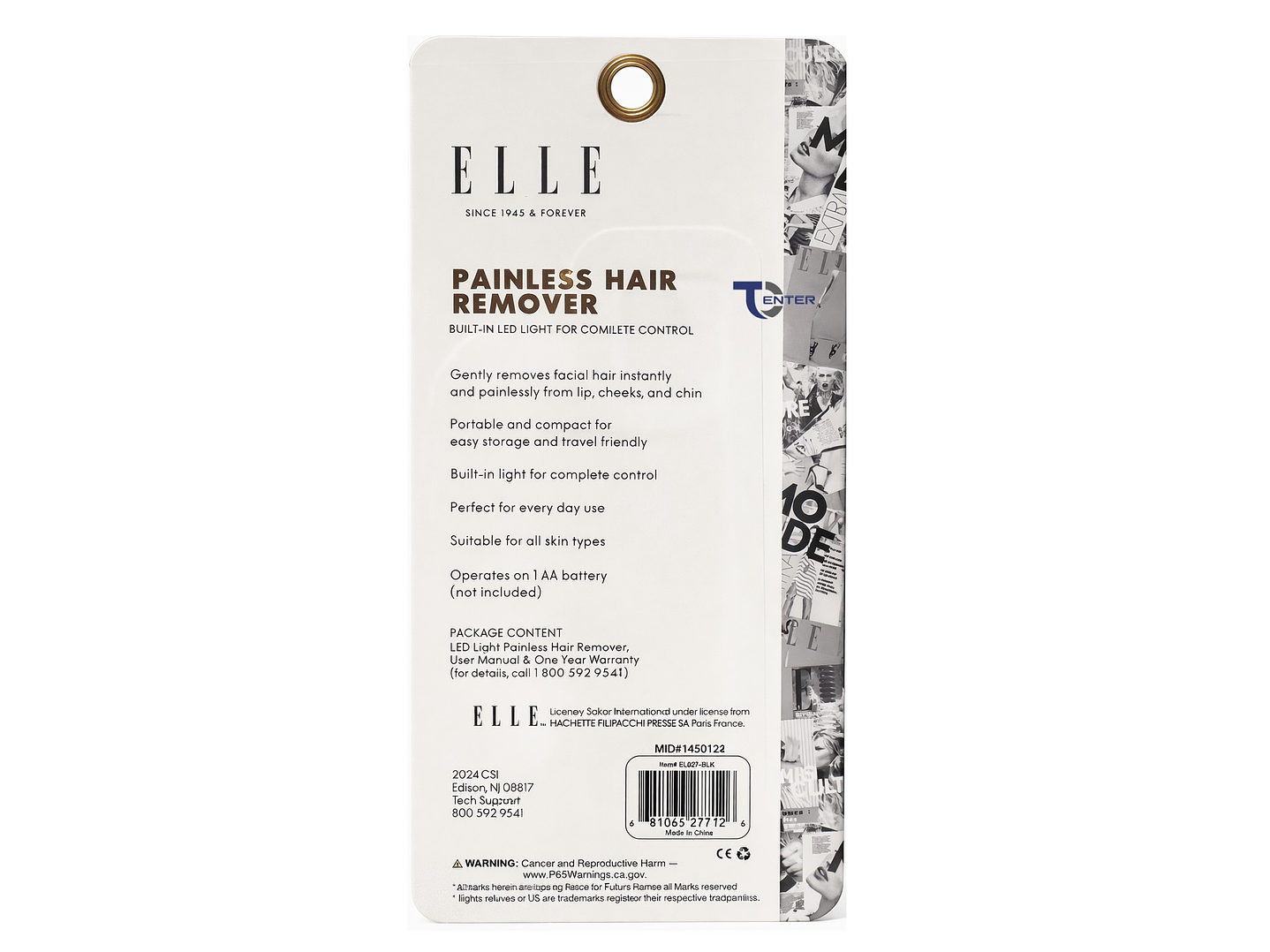 Depiladora de Vello Facial Sin Dolor Elle EL027 Negro 5