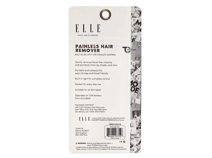 Depiladora de Vello Facial Sin Dolor Elle EL027 Negro 5
