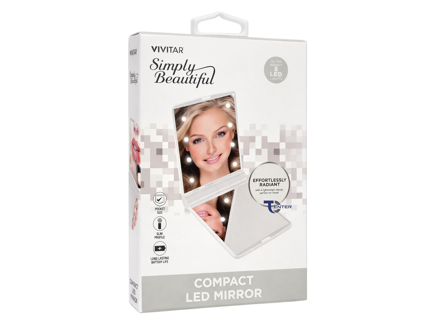 Espejo Compacto Plegable Vivitar MR350 8 Led 2