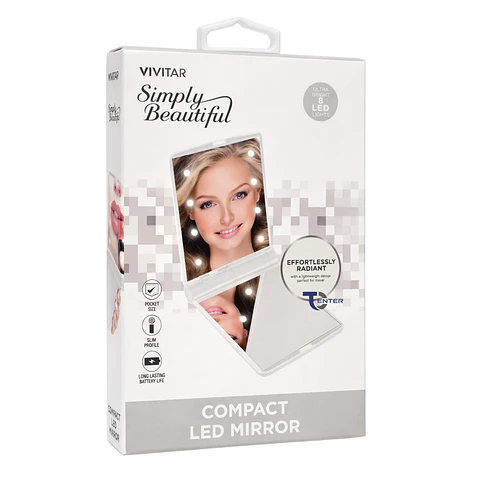 Espejo Compacto Plegable Vivitar MR350 8 Led