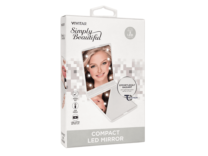 Espejo Compacto Plegable Vivitar MR350 8 Led 2