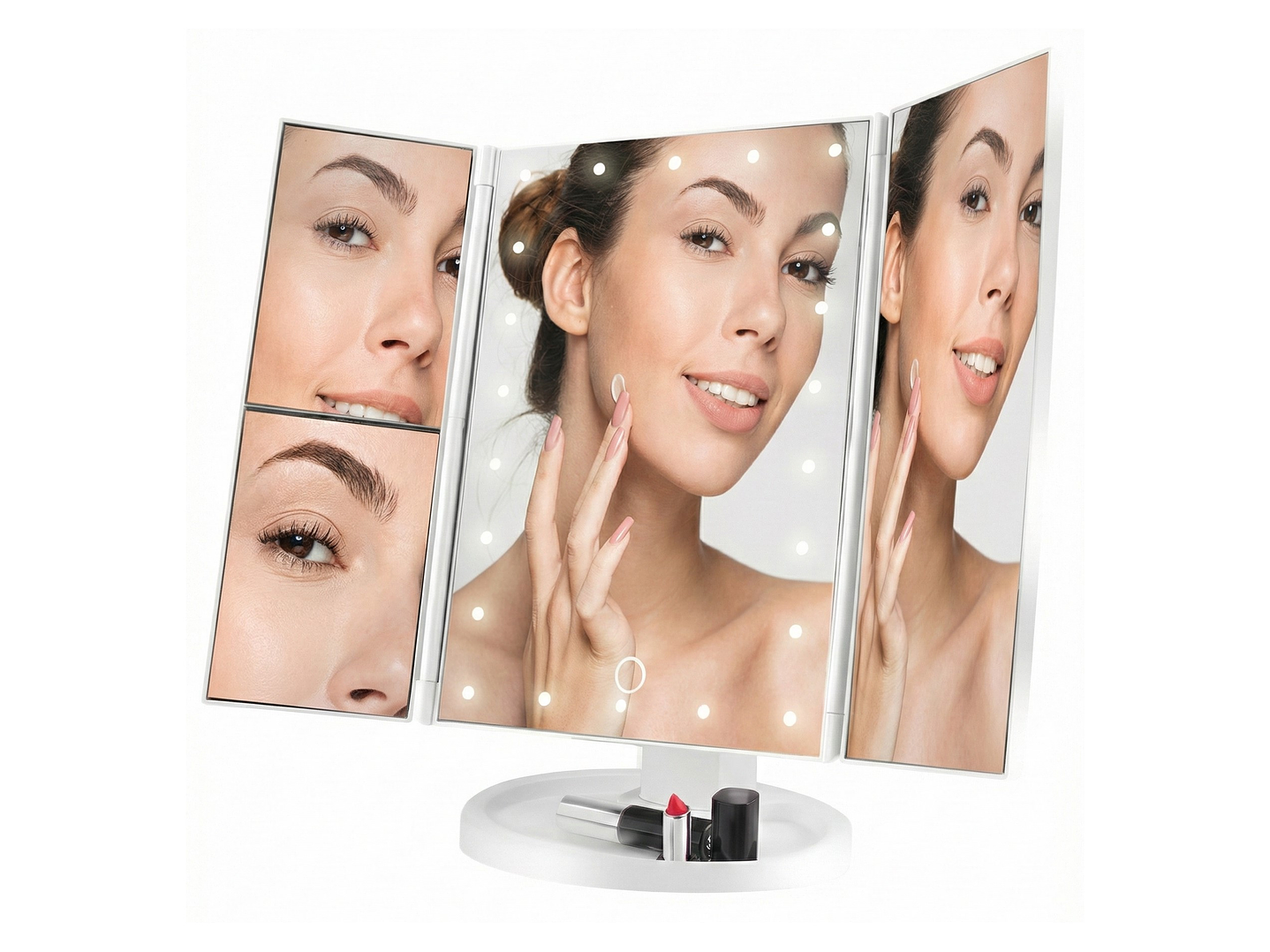 Espejo Plegable Vivitar Aumento 1x2x3x 22 Led MR1307 1