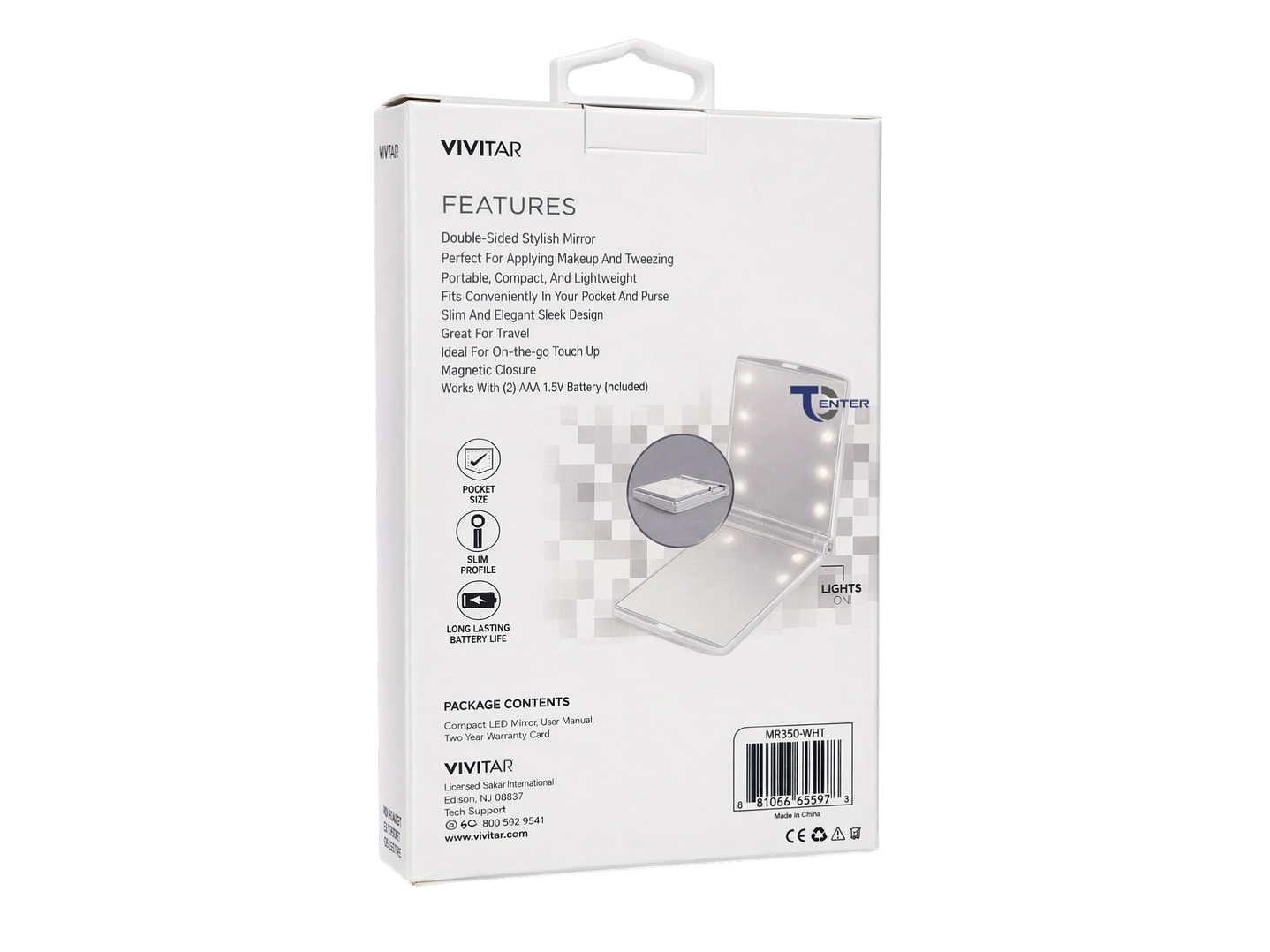 Espejo Compacto Plegable Vivitar MR350 8 Led 3