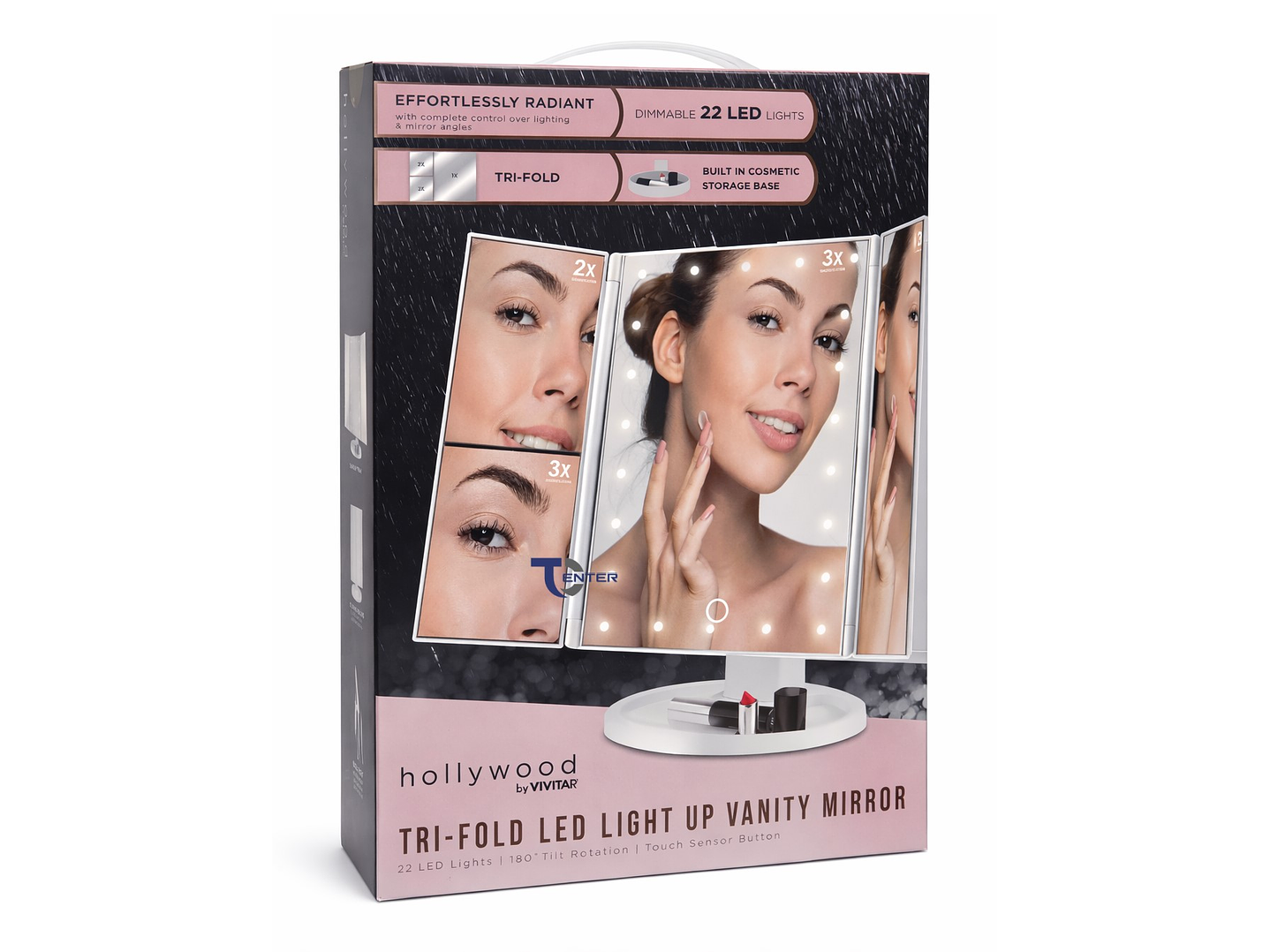 Espejo Plegable Vivitar Aumento 1x2x3x 22 Led MR1307 4