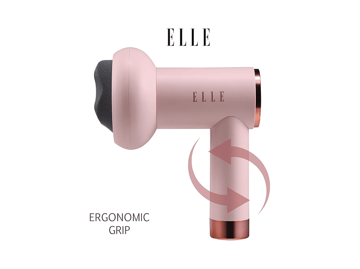 Masajeador inalámbrico ELLE Shiatsu EL1718 Rosa 3