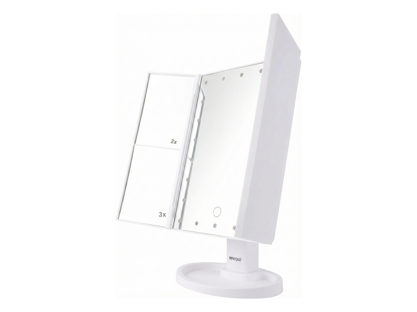 Espejo Plegable Vivitar Aumento 1x2x3x 22 Led MR1307 5