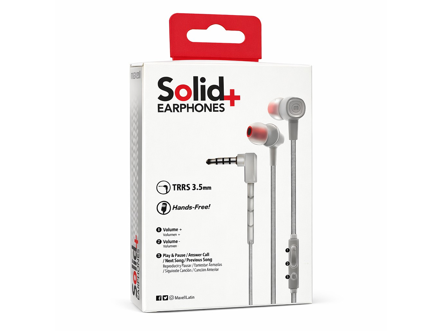 Audífonos Maxell Manos Libres SIN-8 Solid Jack 3.5mm Blanco 3