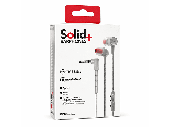 Audífonos Maxell Manos Libres SIN-8 Solid Jack 3.5mm Blanco 3