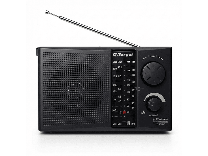 Radio Portátil BT Target TT-CF18BT 4 Bandas USB SD Recargable 1