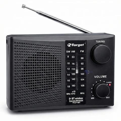 Radio Portátil BT Target TT-CF15BT 3 Bandas USB SD Recargable