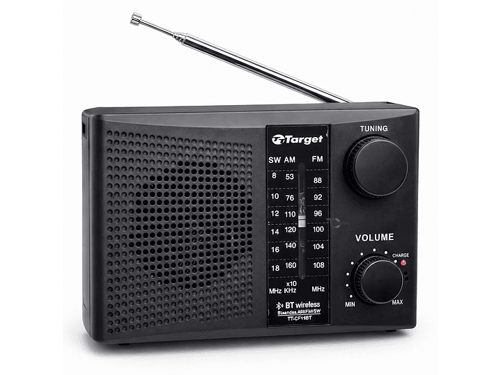 Radio Portátil BT Target TT-CF15BT 3 Bandas USB SD Recargable 1
