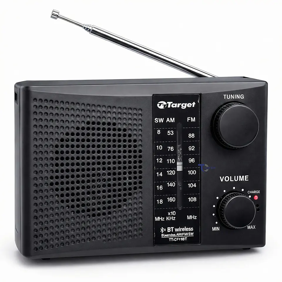 Radio Portátil BT Target TT-CF15BT 3 Bandas USB SD Recargable 1