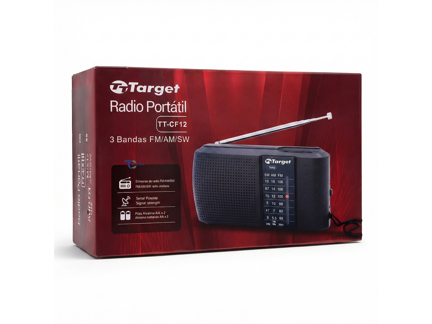 Radio Portátil Target TT-CF12 AM/FM/SW Compacta 3 Bandas 5