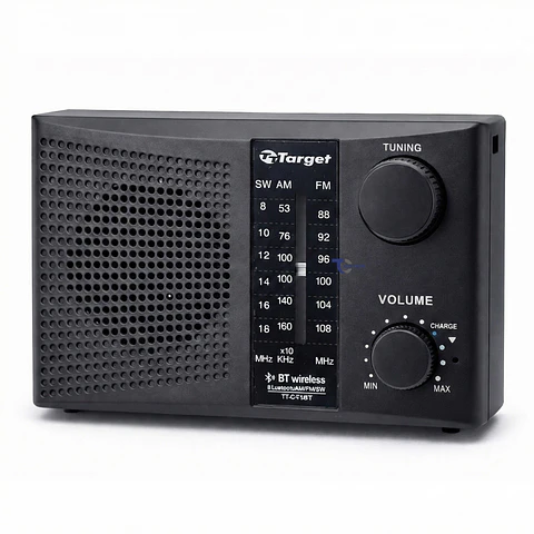 Radio Portátil BT Target TT-CF15BT 3 Bandas USB SD Recargable