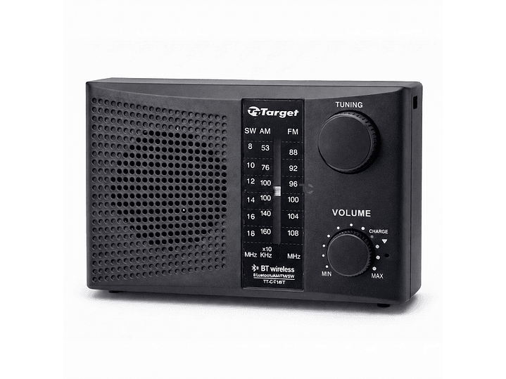 Radio Portátil BT Target TT-CF15BT 3 Bandas USB SD Recargable 2