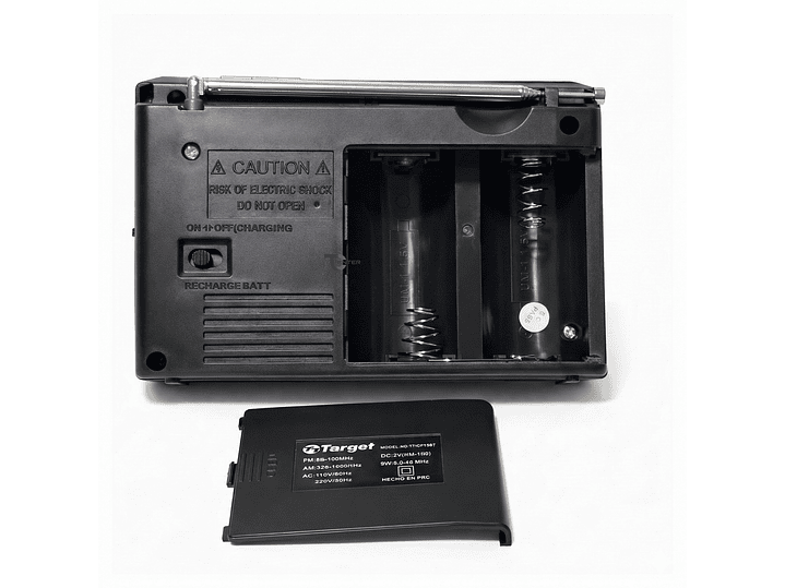 Radio Portátil BT Target TT-CF15BT 3 Bandas USB SD Recargable 3