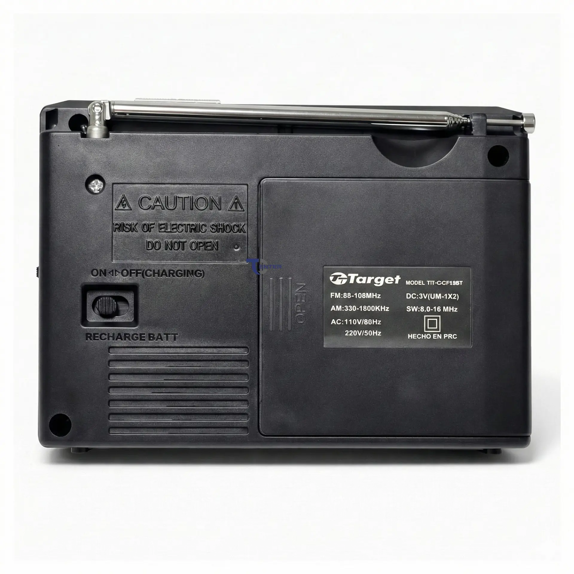 Radio Portátil BT Target TT-CF15BT 3 Bandas USB SD Recargable 4