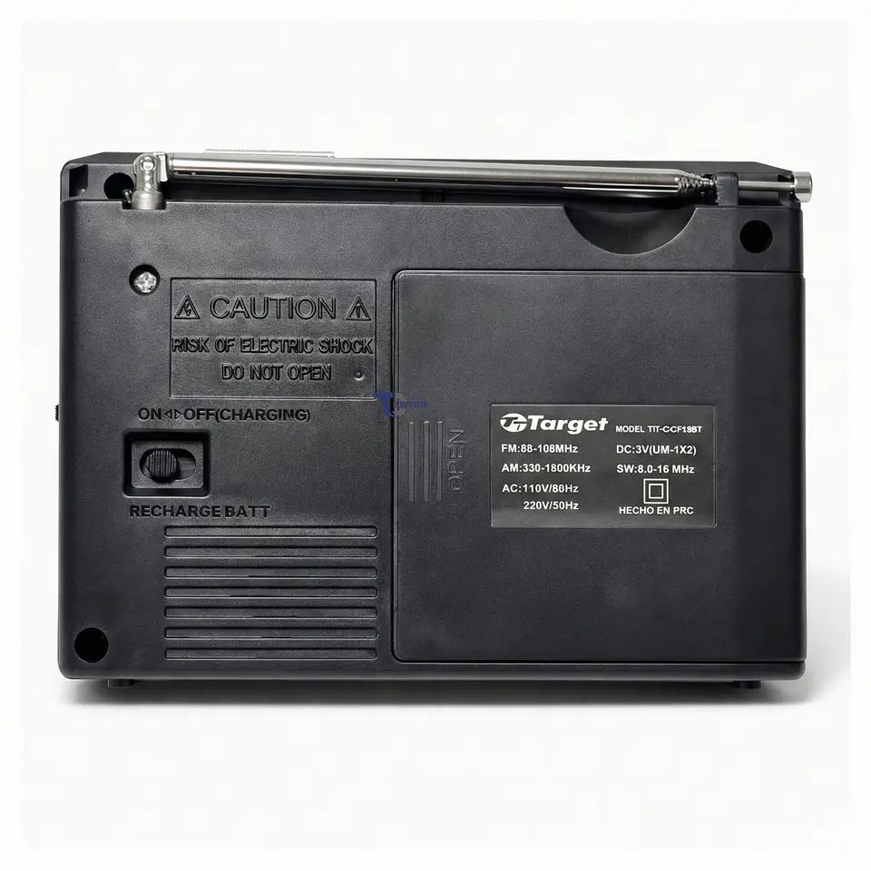 Radio Portátil BT Target TT-CF15BT 3 Bandas USB SD Recargable 4