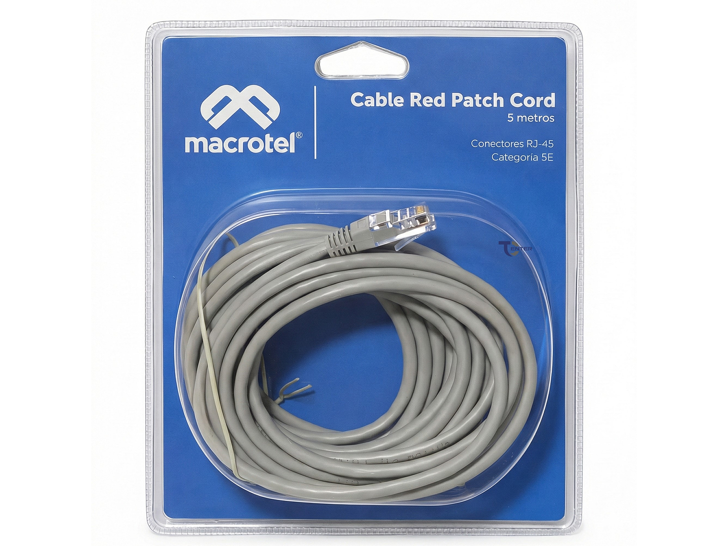 Cable de Red Macrotel 5 mt Patch Cord UTP Cat 5E MC-2006 1
