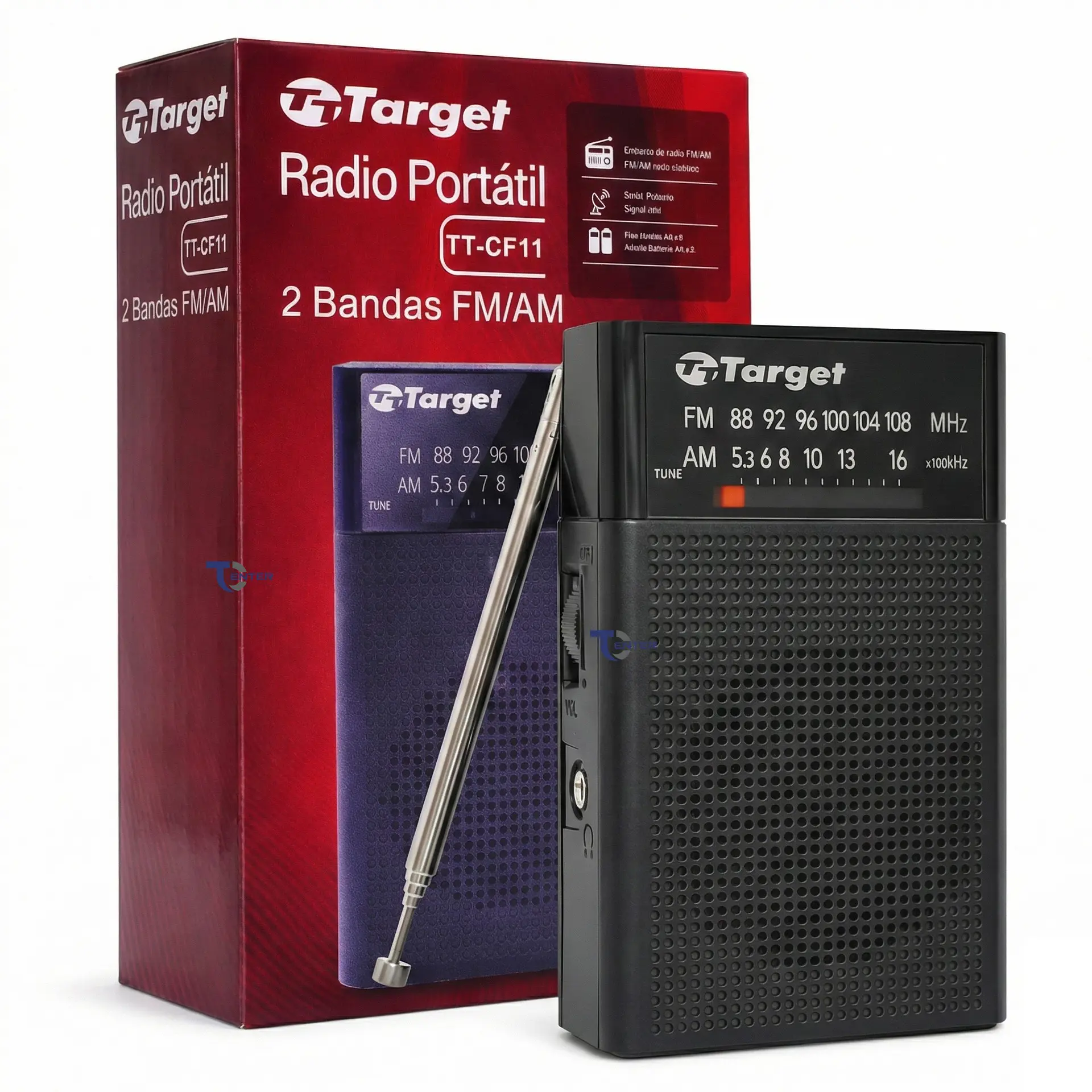 Radio Portátil Target TT-CF11 AM/FM Compacta 2 Bandas 9