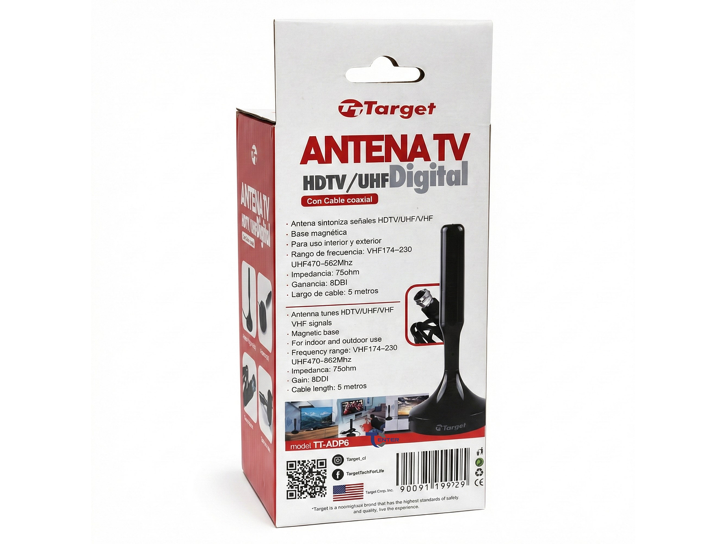 Antena TV HD Target HDTV Magnética TT-ADP6 8 Dbi TVD 6